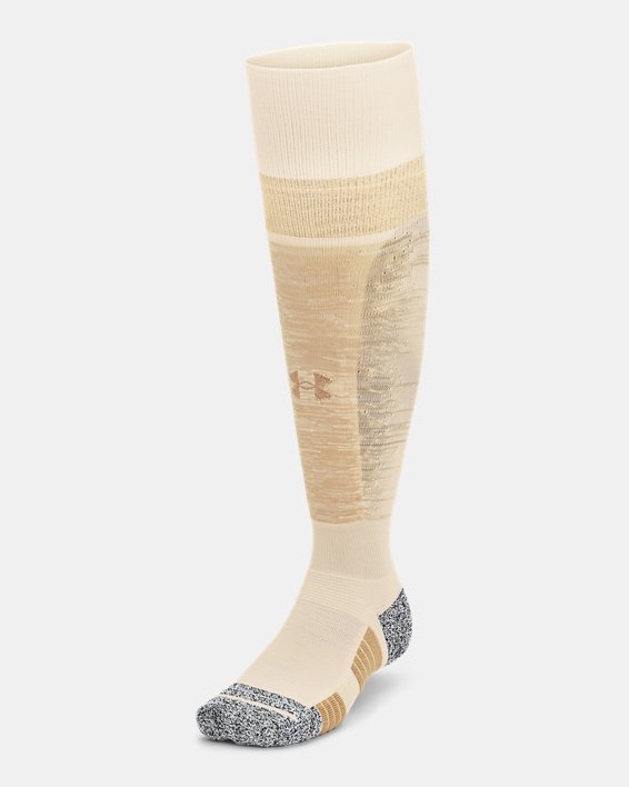 Unisex UA Magnetico Pocket Over-The-Calf Socks in White image number 1